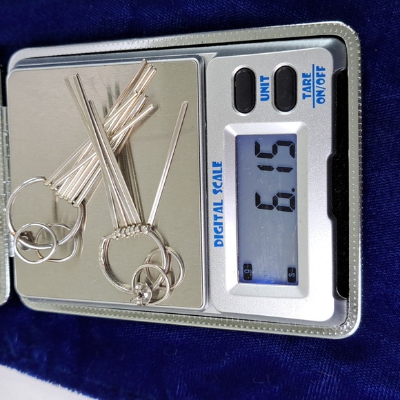 Sterling Silver Circles & Dangle Earrings Post Style - Picture 12 of 14